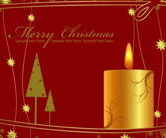 Christmas Candle Greeting Card