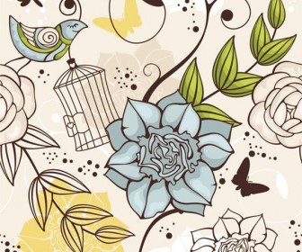 Floral seamless vector decoration