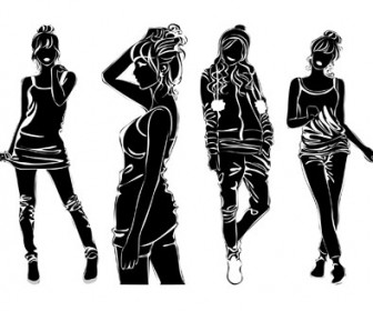 Female Silhouettes Vector Pack