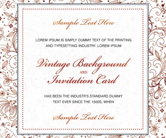Vector vintage invitation card