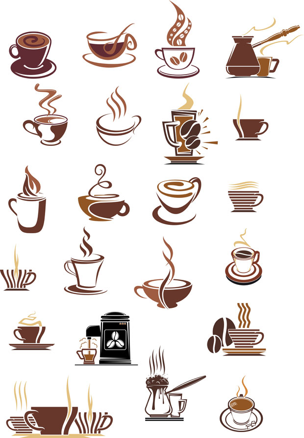 Coffee Cup icons vector pack - Ai, Svg, Eps Vector Free Download