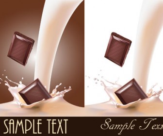 Chocolate Milk Vector Banner