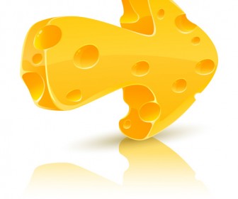 Arrow of yellow cheese
