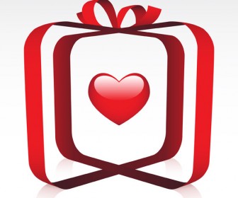 Heart Gift Vector Graphic