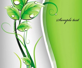 Green leaf cover vector art