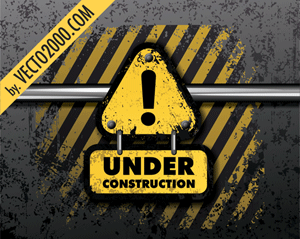Under Construction Board Illustration