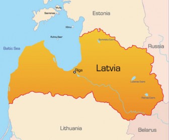 World Map Latvia