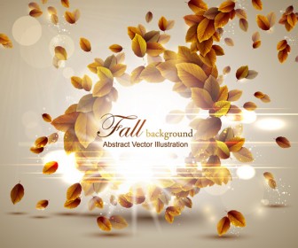 Fall Autumn Leaf Background Vector